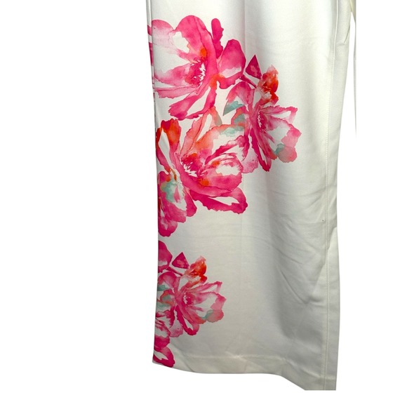INC International Wide Leg Pants White Floral Print White Pink Size‎ 18 NWT - Picture 5 of 11